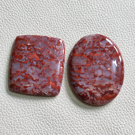 Natural Red Moss Agate Gemstone A45