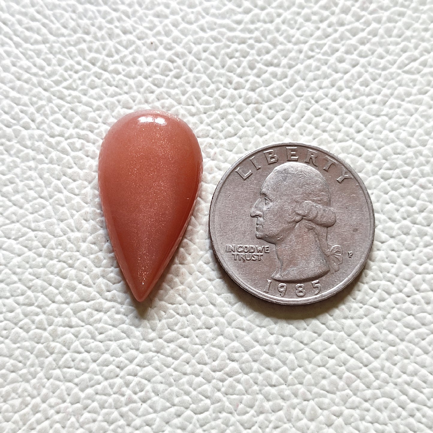 Fine Quality Natural Sunstone Cabochon Gemstone Pair (A119)