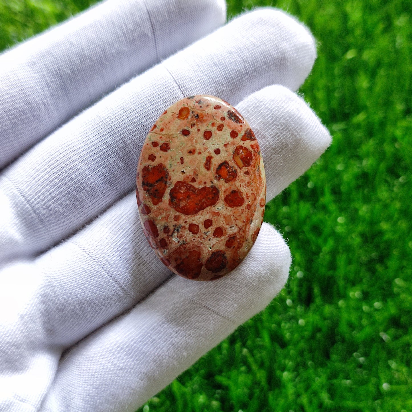 Natural Leopard Skin Cabochon Gemstone (A134)