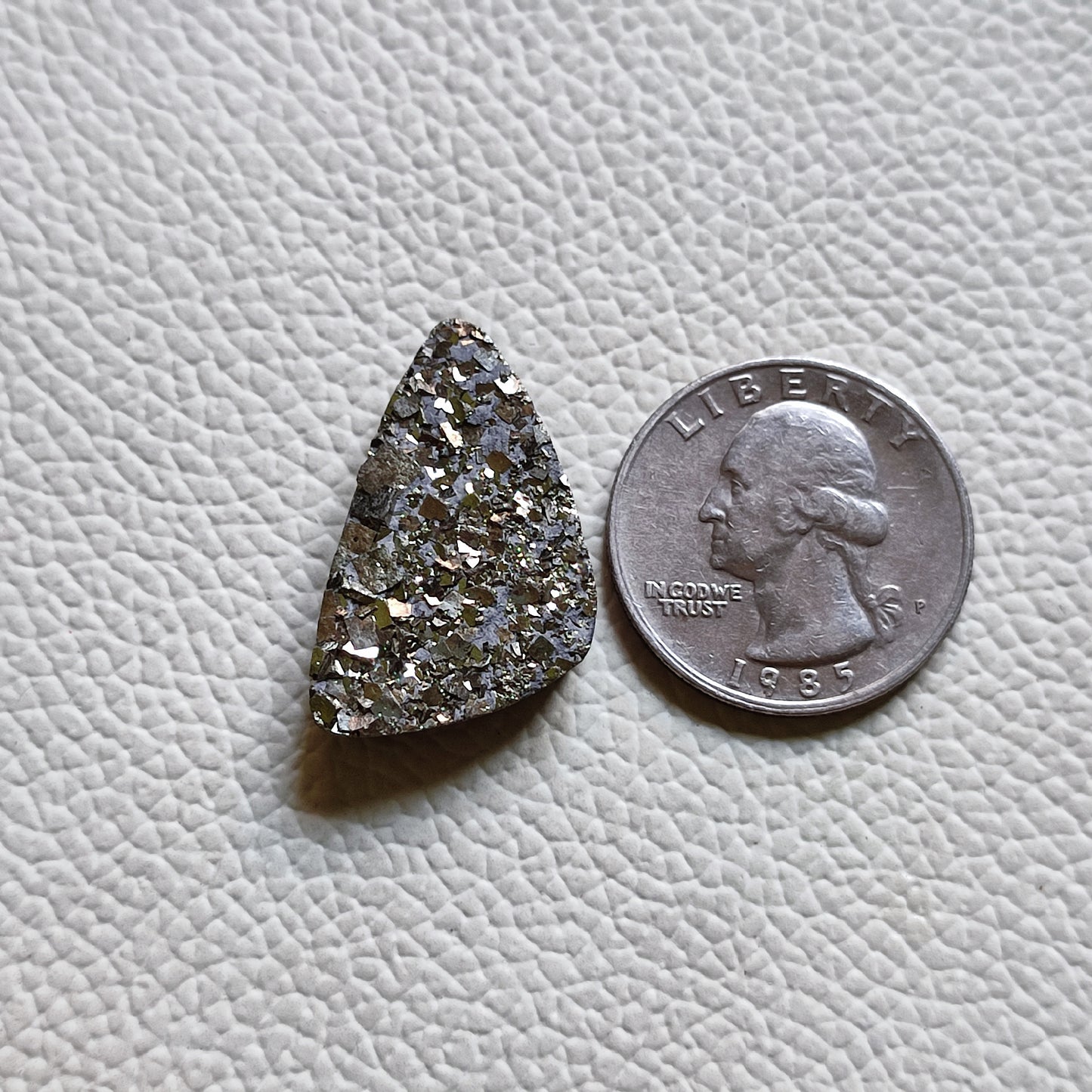 Natural Pyrite Druzy Cabochon Gemstone (A204)