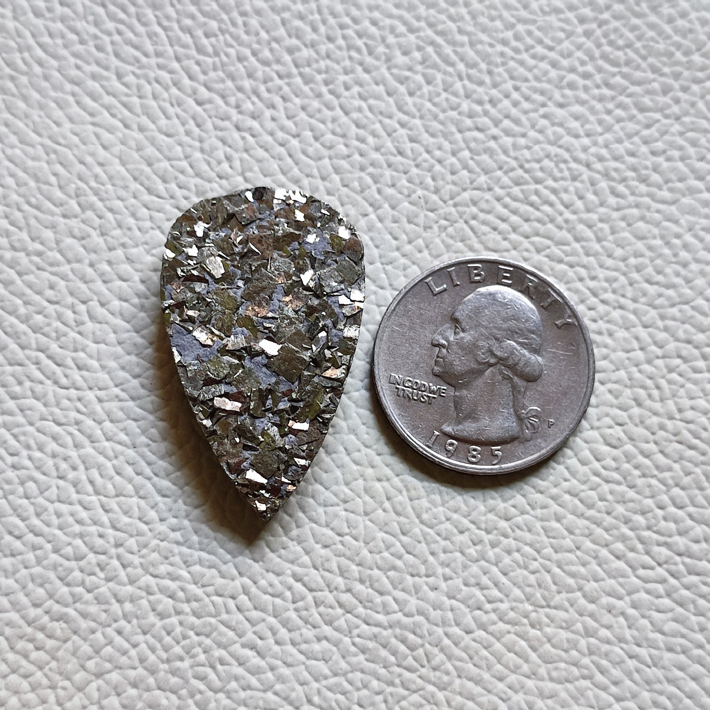 Natural Pyrite Druzy Cabochon Gemstone (A205)