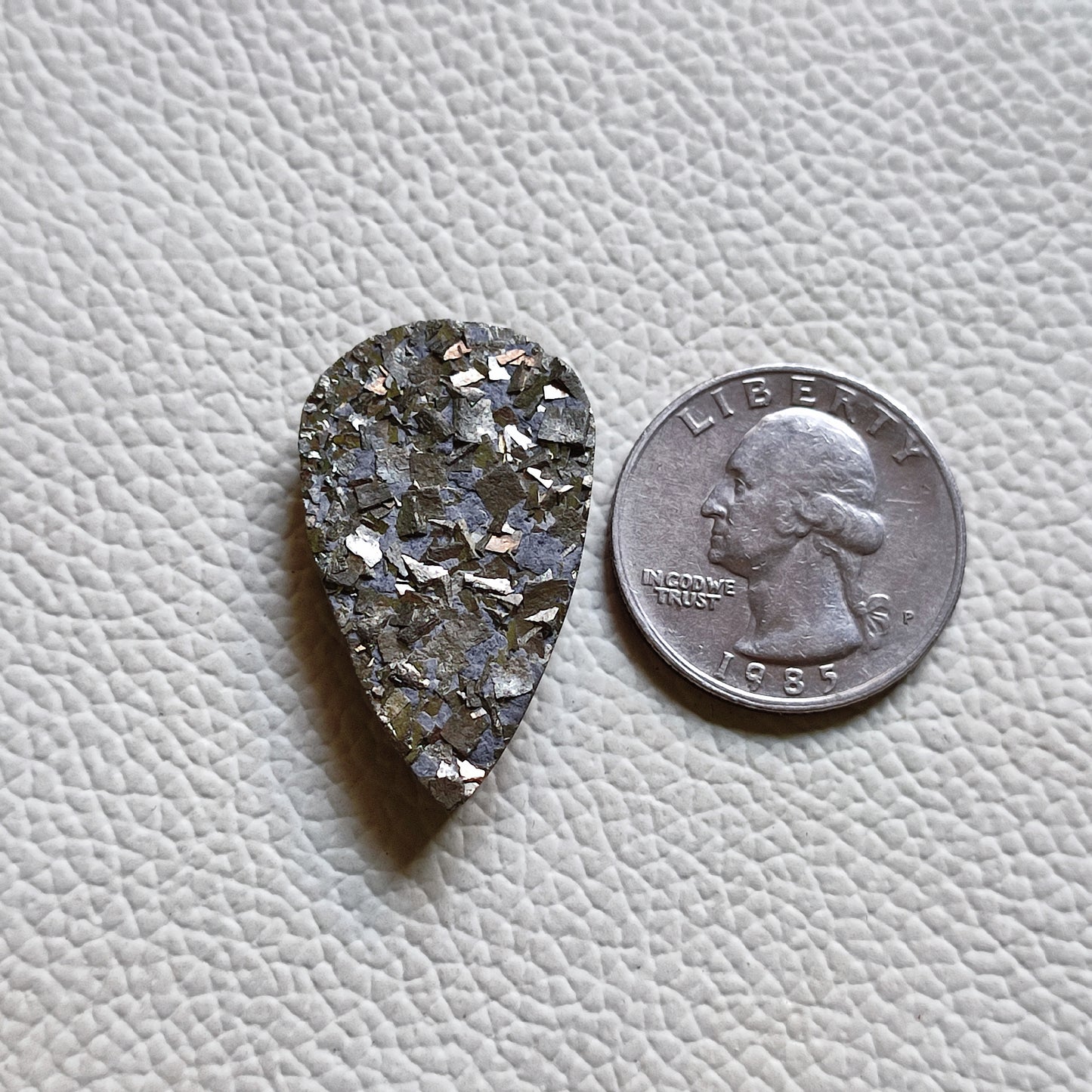 Natural Pyrite Druzy Cabochon Gemstone (A203)